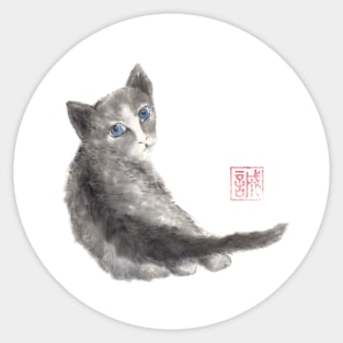 Innocent wonder sumi-e painting Sticker